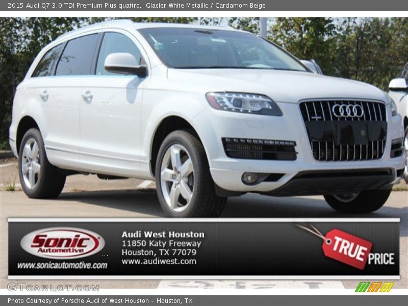 Glacier White Metallic / Cardamom Beige 2015 Audi Q7 3.0 TDI Premium Plus quattro
