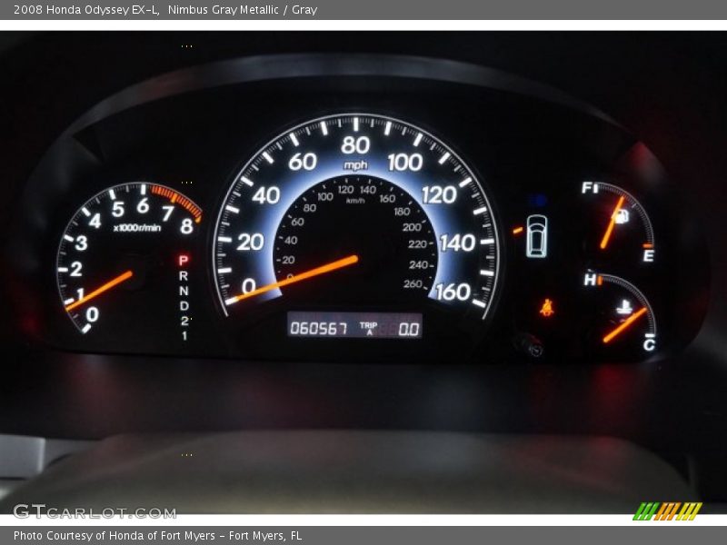 Nimbus Gray Metallic / Gray 2008 Honda Odyssey EX-L