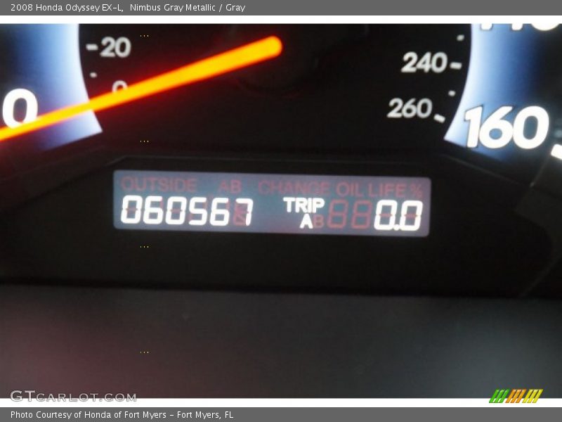 Nimbus Gray Metallic / Gray 2008 Honda Odyssey EX-L