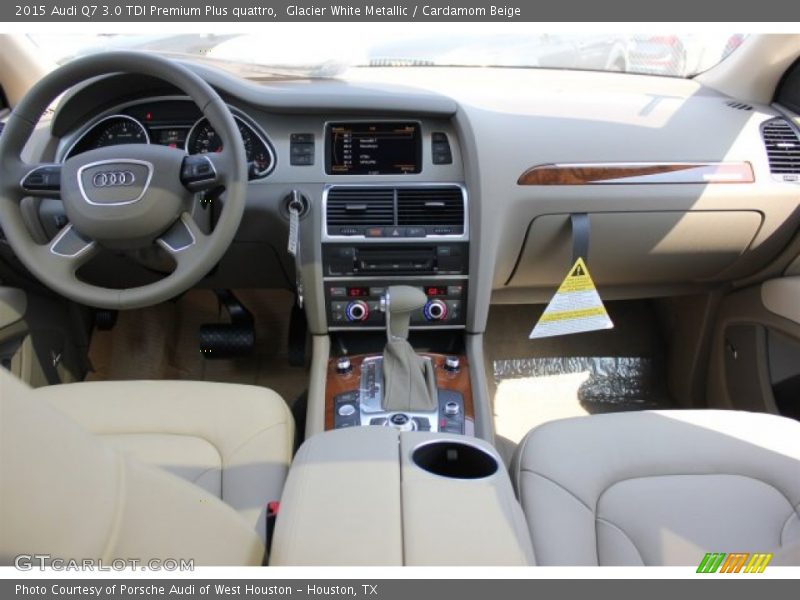 Glacier White Metallic / Cardamom Beige 2015 Audi Q7 3.0 TDI Premium Plus quattro