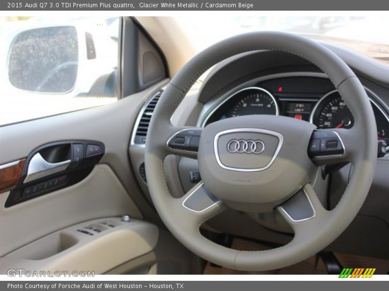 Glacier White Metallic / Cardamom Beige 2015 Audi Q7 3.0 TDI Premium Plus quattro