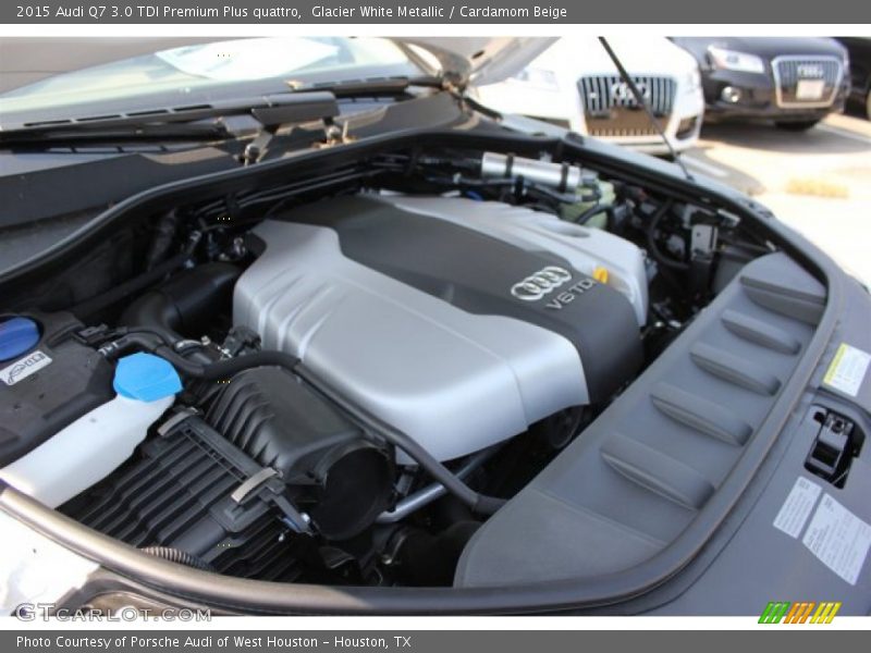 Glacier White Metallic / Cardamom Beige 2015 Audi Q7 3.0 TDI Premium Plus quattro