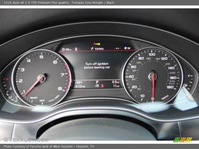Tornado Grey Metallic / Black 2016 Audi A6 3.0 TFSI Premium Plus quattro