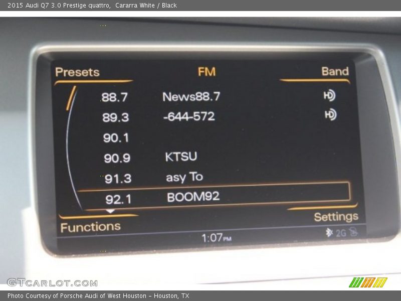 Cararra White / Black 2015 Audi Q7 3.0 Prestige quattro