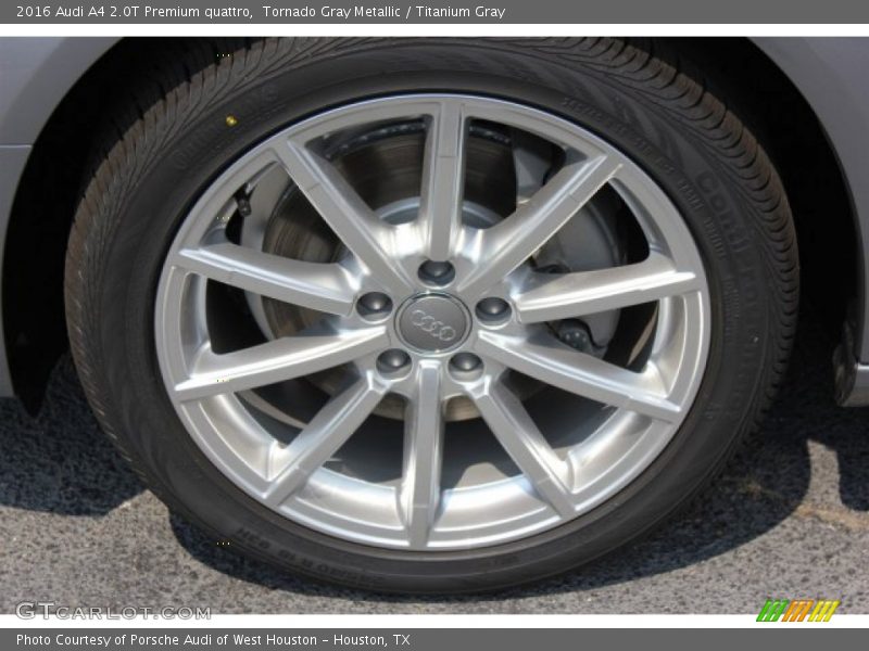 Tornado Gray Metallic / Titanium Gray 2016 Audi A4 2.0T Premium quattro