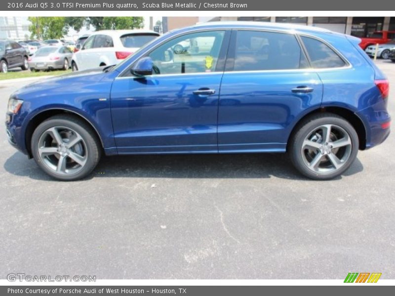 Scuba Blue Metallic / Chestnut Brown 2016 Audi Q5 3.0 TFSI Premium Plus quattro