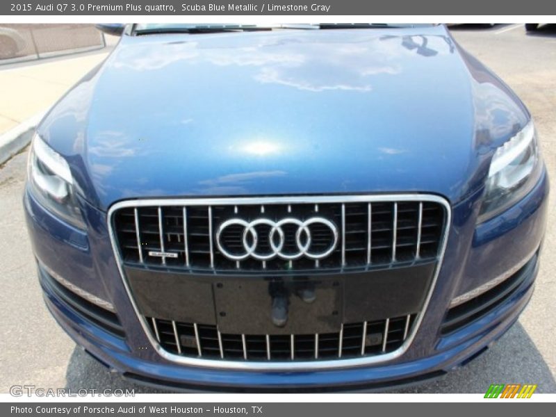 Scuba Blue Metallic / Limestone Gray 2015 Audi Q7 3.0 Premium Plus quattro