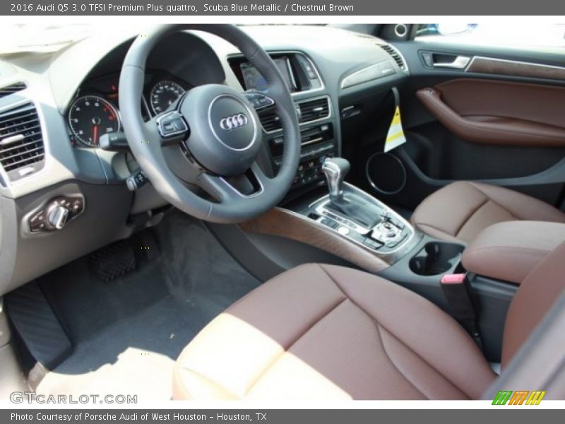 Scuba Blue Metallic / Chestnut Brown 2016 Audi Q5 3.0 TFSI Premium Plus quattro