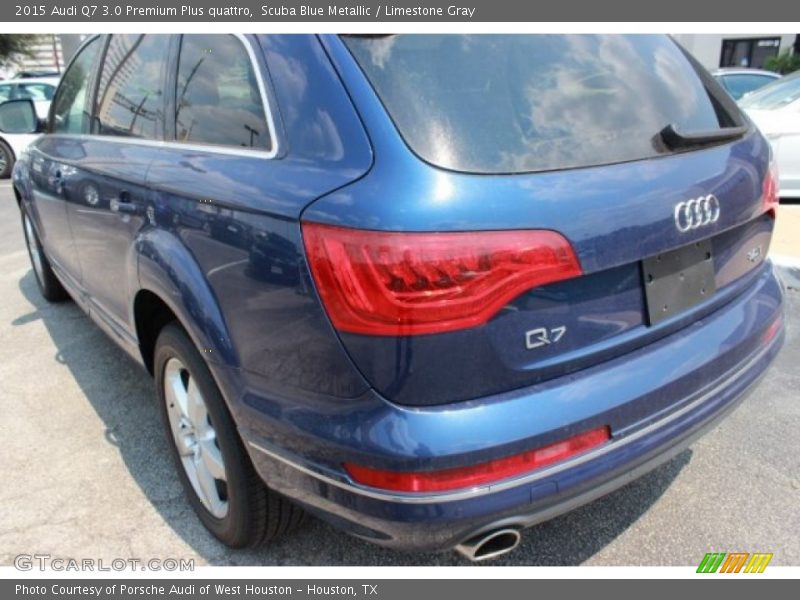 Scuba Blue Metallic / Limestone Gray 2015 Audi Q7 3.0 Premium Plus quattro