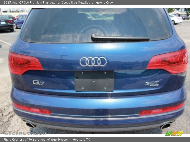 Scuba Blue Metallic / Limestone Gray 2015 Audi Q7 3.0 Premium Plus quattro