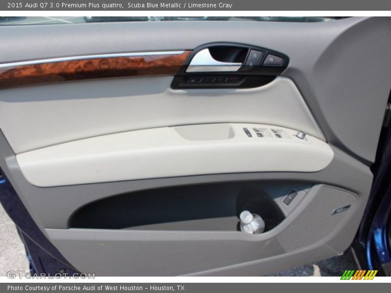 Scuba Blue Metallic / Limestone Gray 2015 Audi Q7 3.0 Premium Plus quattro
