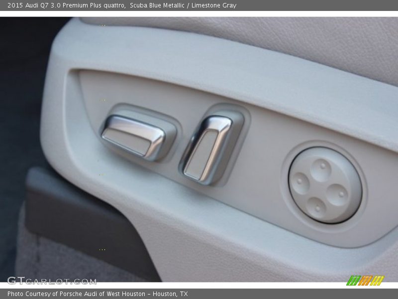 Scuba Blue Metallic / Limestone Gray 2015 Audi Q7 3.0 Premium Plus quattro