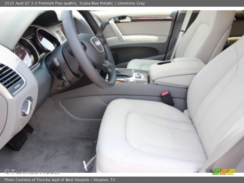 Scuba Blue Metallic / Limestone Gray 2015 Audi Q7 3.0 Premium Plus quattro