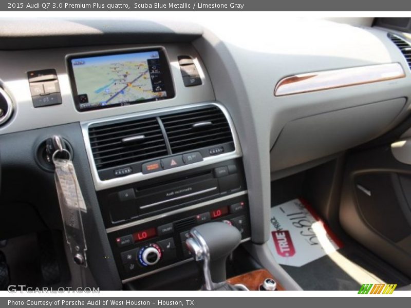 Scuba Blue Metallic / Limestone Gray 2015 Audi Q7 3.0 Premium Plus quattro