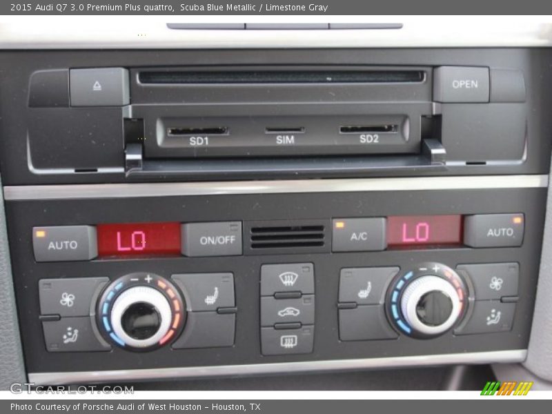 Scuba Blue Metallic / Limestone Gray 2015 Audi Q7 3.0 Premium Plus quattro