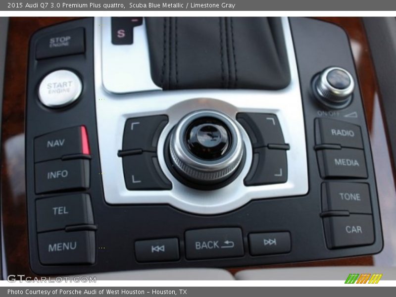 Scuba Blue Metallic / Limestone Gray 2015 Audi Q7 3.0 Premium Plus quattro