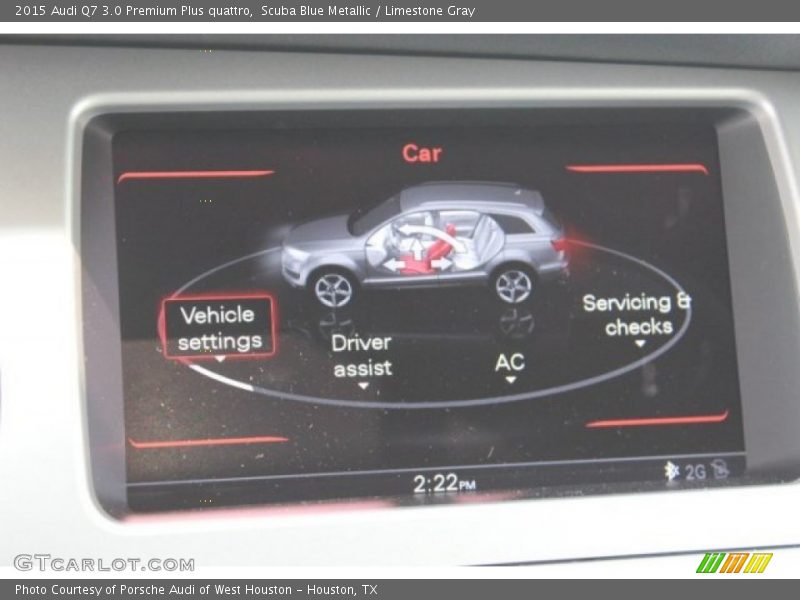 Scuba Blue Metallic / Limestone Gray 2015 Audi Q7 3.0 Premium Plus quattro