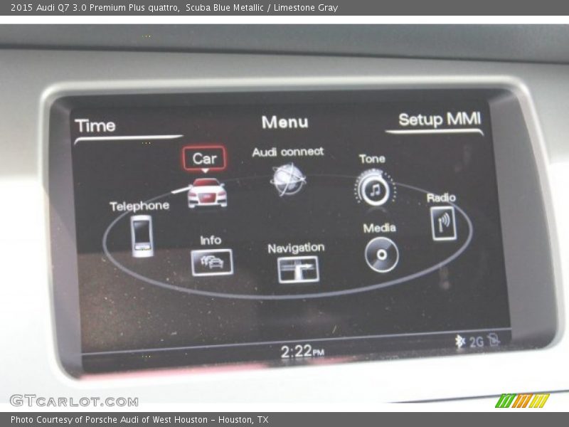 Scuba Blue Metallic / Limestone Gray 2015 Audi Q7 3.0 Premium Plus quattro