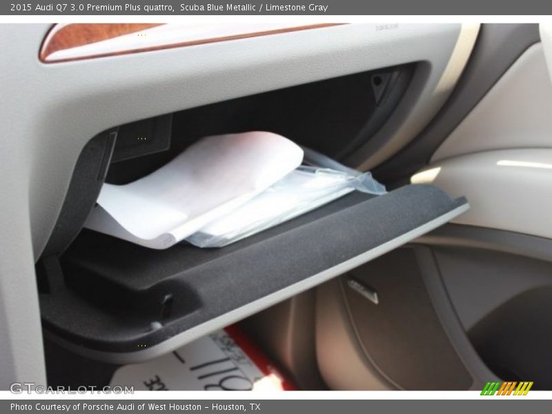 Scuba Blue Metallic / Limestone Gray 2015 Audi Q7 3.0 Premium Plus quattro