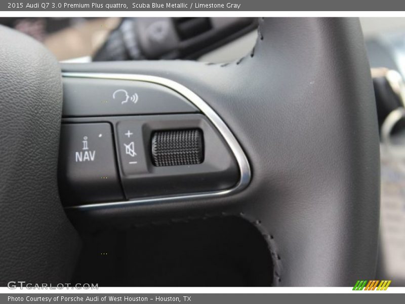Scuba Blue Metallic / Limestone Gray 2015 Audi Q7 3.0 Premium Plus quattro