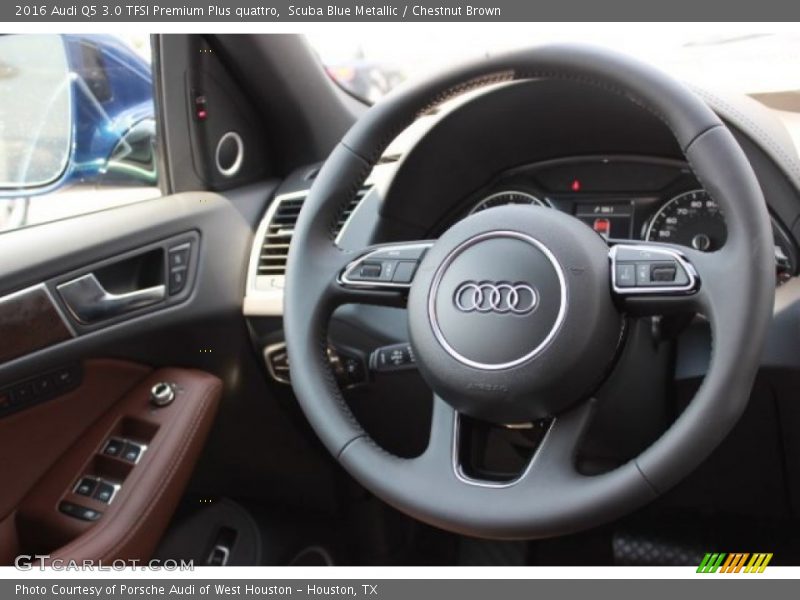 Scuba Blue Metallic / Chestnut Brown 2016 Audi Q5 3.0 TFSI Premium Plus quattro