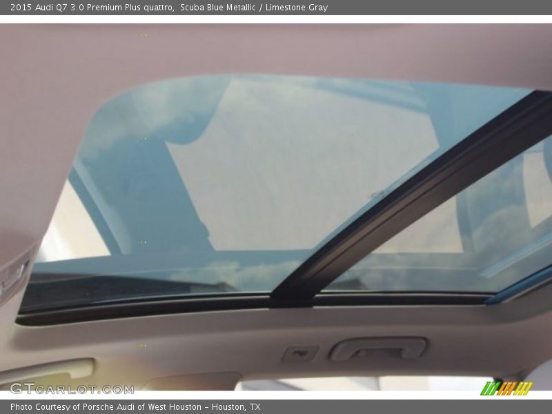 Scuba Blue Metallic / Limestone Gray 2015 Audi Q7 3.0 Premium Plus quattro