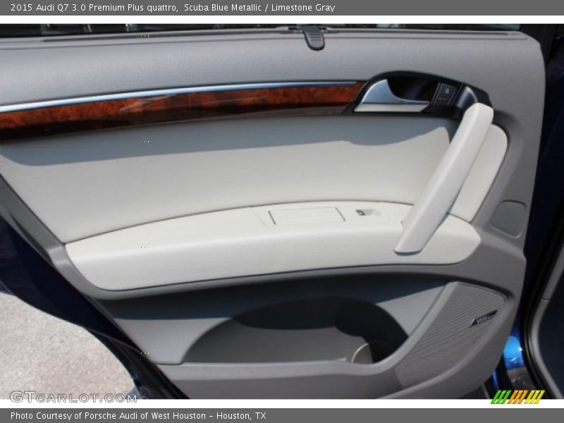 Scuba Blue Metallic / Limestone Gray 2015 Audi Q7 3.0 Premium Plus quattro