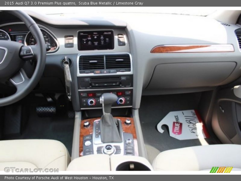 Scuba Blue Metallic / Limestone Gray 2015 Audi Q7 3.0 Premium Plus quattro