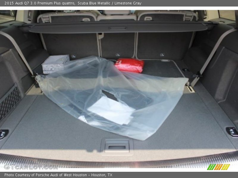 Scuba Blue Metallic / Limestone Gray 2015 Audi Q7 3.0 Premium Plus quattro