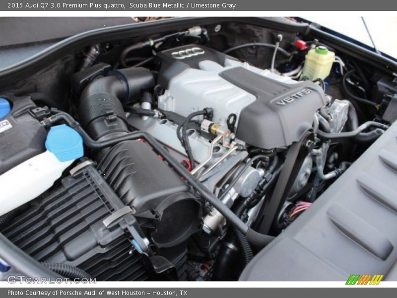 Scuba Blue Metallic / Limestone Gray 2015 Audi Q7 3.0 Premium Plus quattro