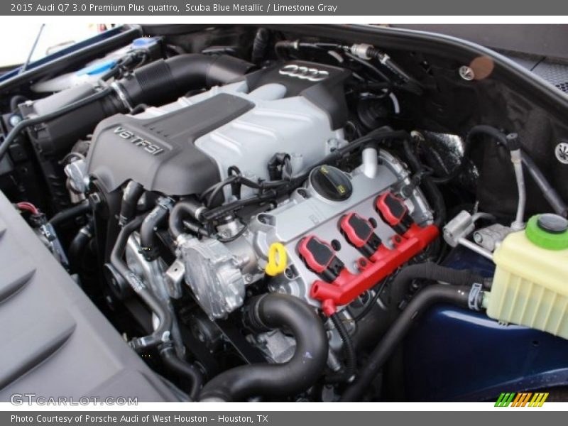 Scuba Blue Metallic / Limestone Gray 2015 Audi Q7 3.0 Premium Plus quattro