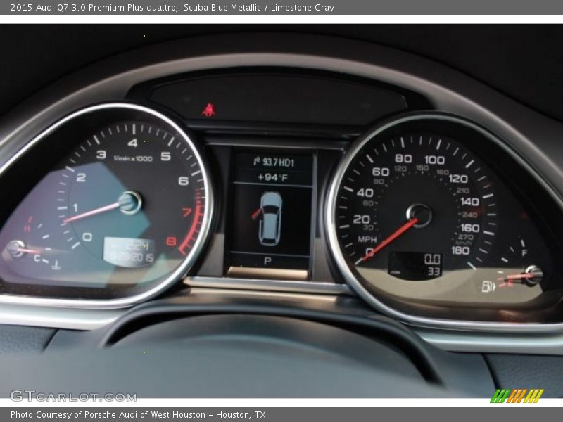 Scuba Blue Metallic / Limestone Gray 2015 Audi Q7 3.0 Premium Plus quattro