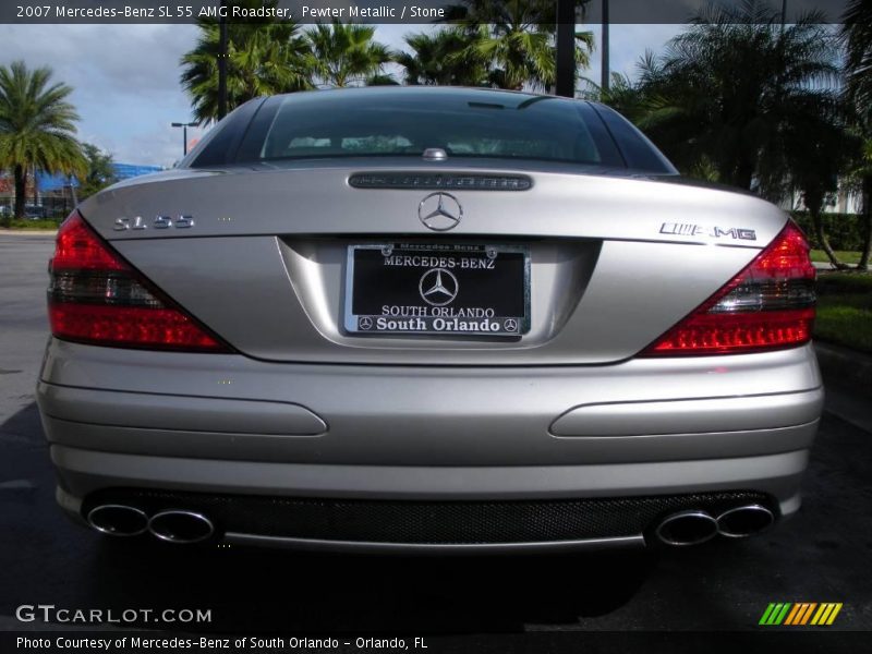 Pewter Metallic / Stone 2007 Mercedes-Benz SL 55 AMG Roadster