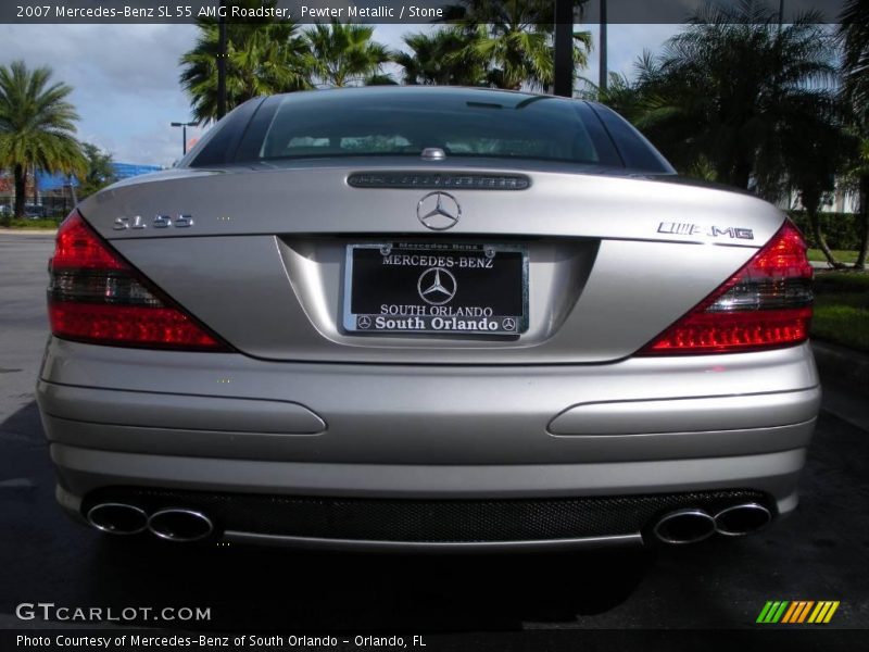 Pewter Metallic / Stone 2007 Mercedes-Benz SL 55 AMG Roadster