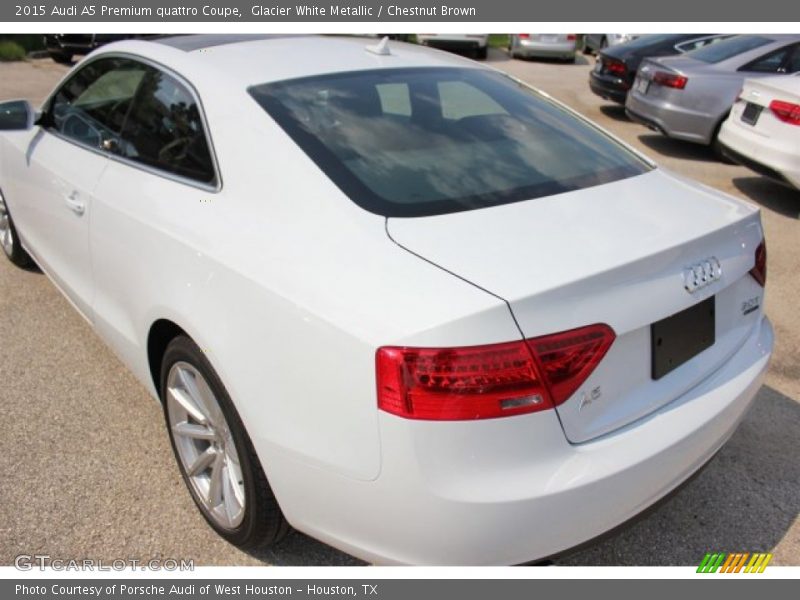 Glacier White Metallic / Chestnut Brown 2015 Audi A5 Premium quattro Coupe