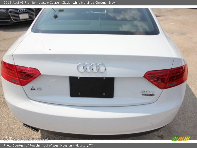 Glacier White Metallic / Chestnut Brown 2015 Audi A5 Premium quattro Coupe