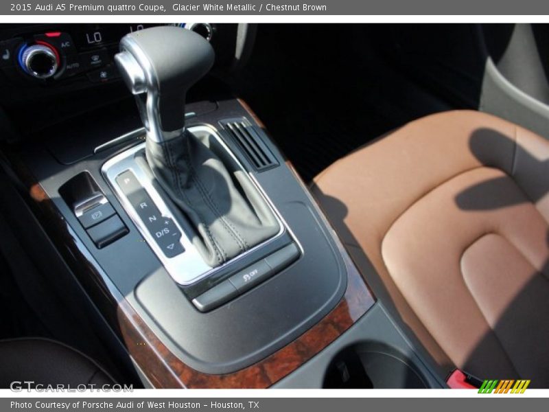 Glacier White Metallic / Chestnut Brown 2015 Audi A5 Premium quattro Coupe
