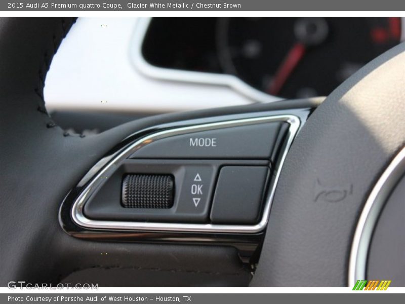 Glacier White Metallic / Chestnut Brown 2015 Audi A5 Premium quattro Coupe