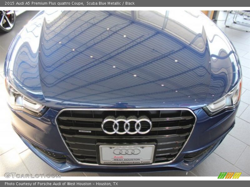 Scuba Blue Metallic / Black 2015 Audi A5 Premium Plus quattro Coupe