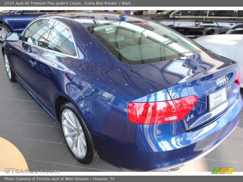 Scuba Blue Metallic / Black 2015 Audi A5 Premium Plus quattro Coupe