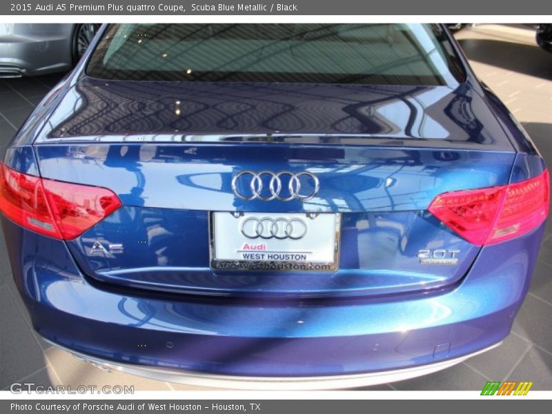 Scuba Blue Metallic / Black 2015 Audi A5 Premium Plus quattro Coupe