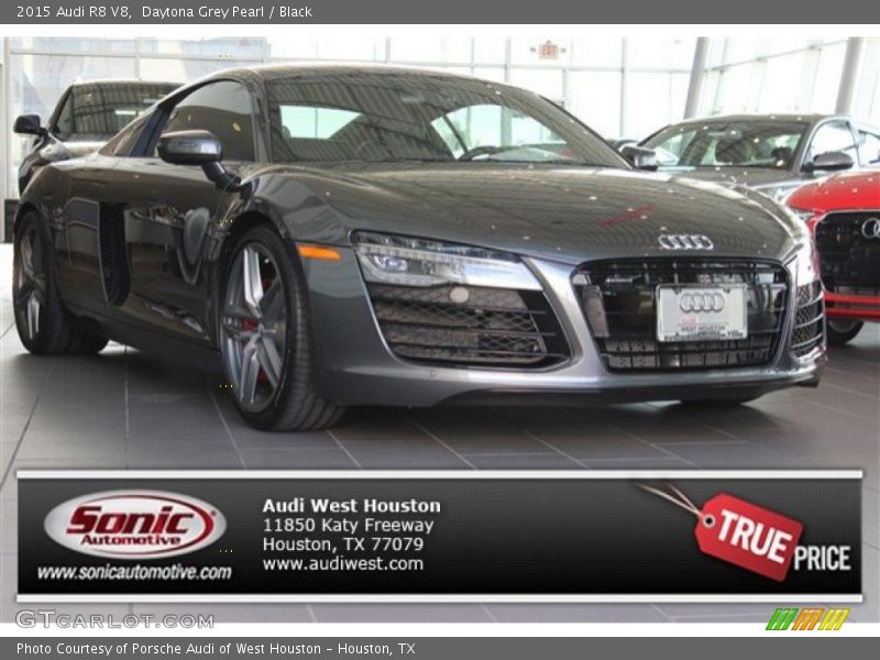 Daytona Grey Pearl / Black 2015 Audi R8 V8