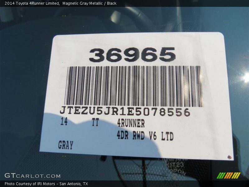Magnetic Gray Metallic / Black 2014 Toyota 4Runner Limited