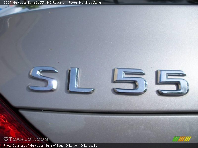 Pewter Metallic / Stone 2007 Mercedes-Benz SL 55 AMG Roadster