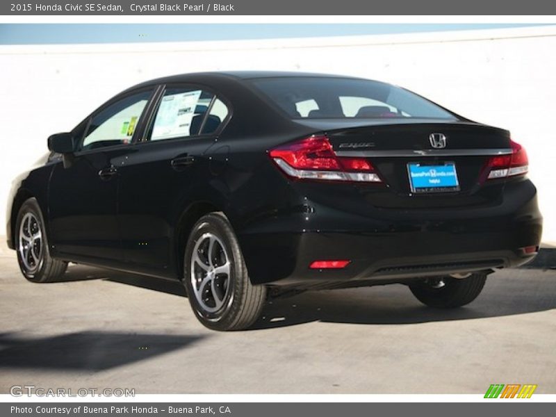 Crystal Black Pearl / Black 2015 Honda Civic SE Sedan