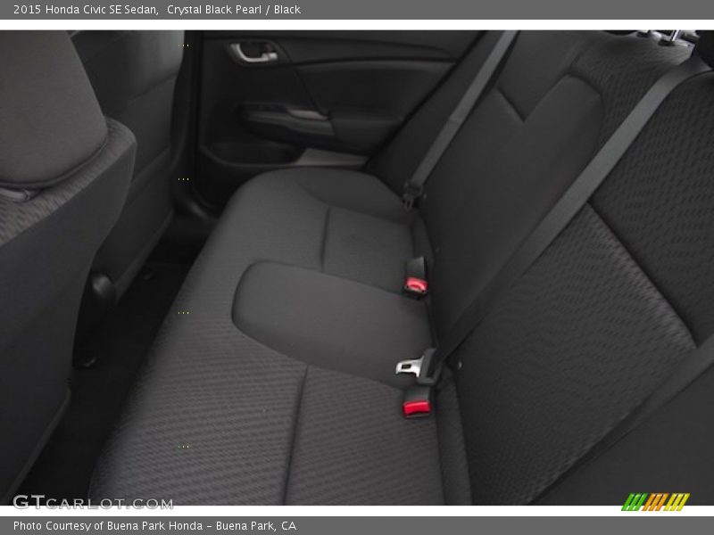 Crystal Black Pearl / Black 2015 Honda Civic SE Sedan