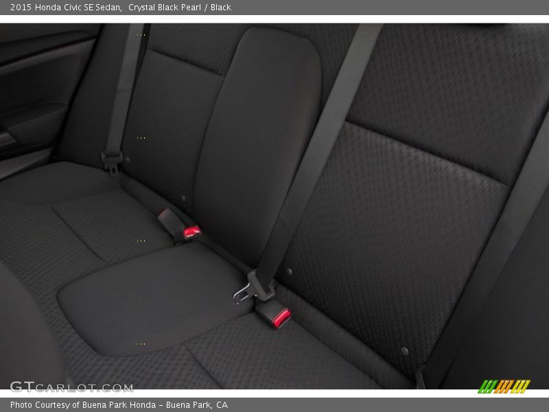 Crystal Black Pearl / Black 2015 Honda Civic SE Sedan