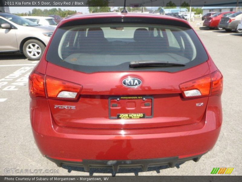 Spicy Red / Black 2011 Kia Forte EX 5 Door