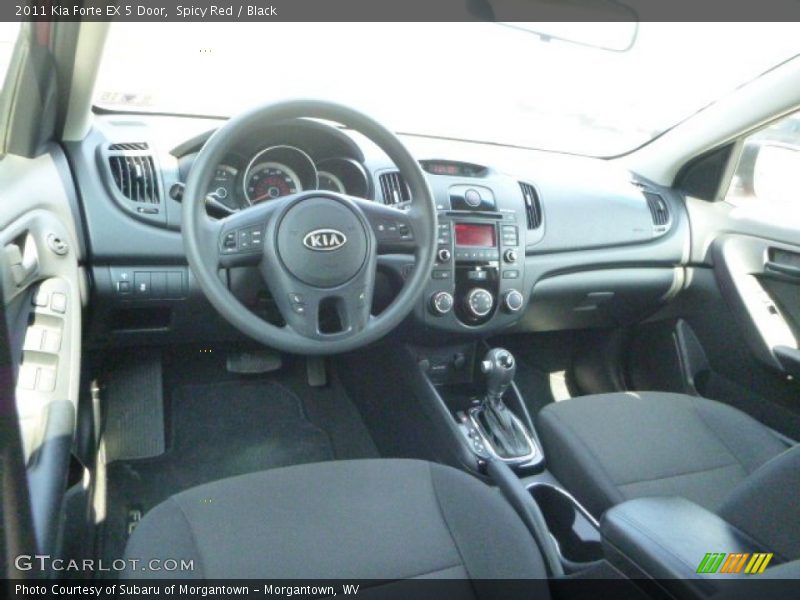 Spicy Red / Black 2011 Kia Forte EX 5 Door