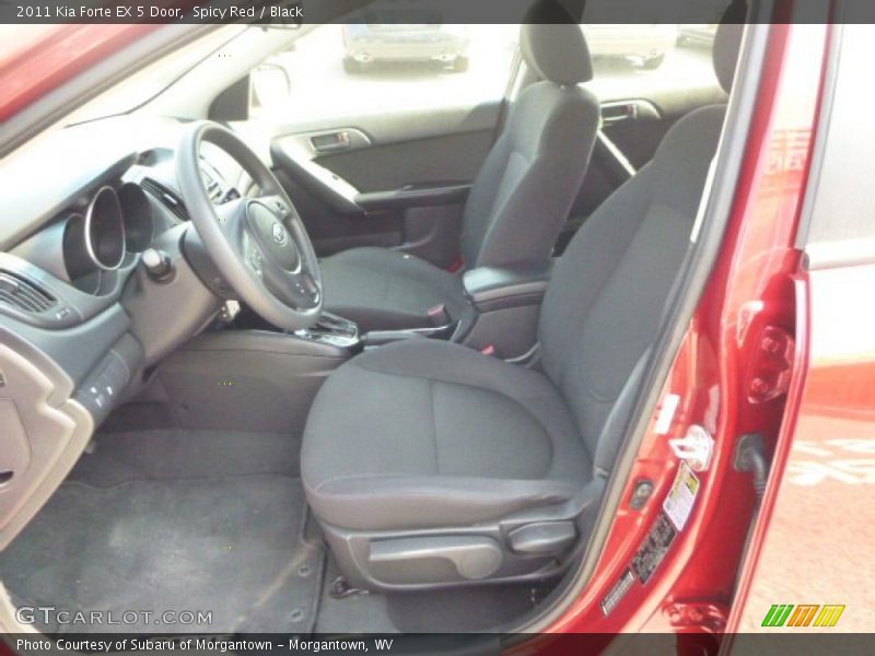 Spicy Red / Black 2011 Kia Forte EX 5 Door